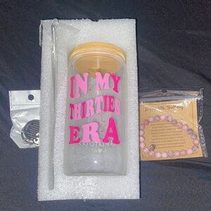 30 & Fabulous Glass Jar with Straw